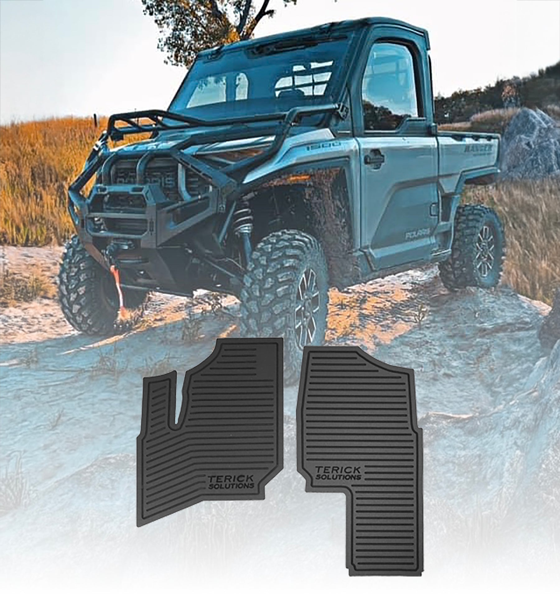 SLORIMOD Tappetino anteriore e posteriore per Polaris Ranger XD 1500 Crew 2024 2025, fodere per pavimenti in TPE per tutte le condizioni atmosferiche tappetini in granite per Polaris Ranger XD 1500 SLORIMOD Tappetino anteriore e posteriore per Polaris Ranger XD 1500 Crew 2024 2025, fodere per pavimenti in TPE per tutte le condizioni atmosferiche tappetini in granite per Polaris Ranger XD 1500